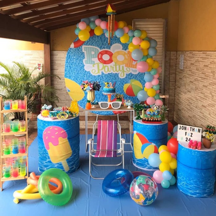 Swimming pool party decoration ideas