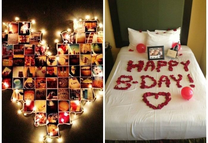 Unique surprise room decoration for husband birthday