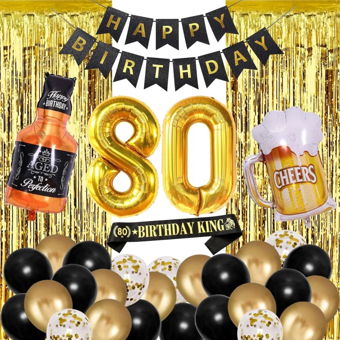 80th birthday party decoration ideas