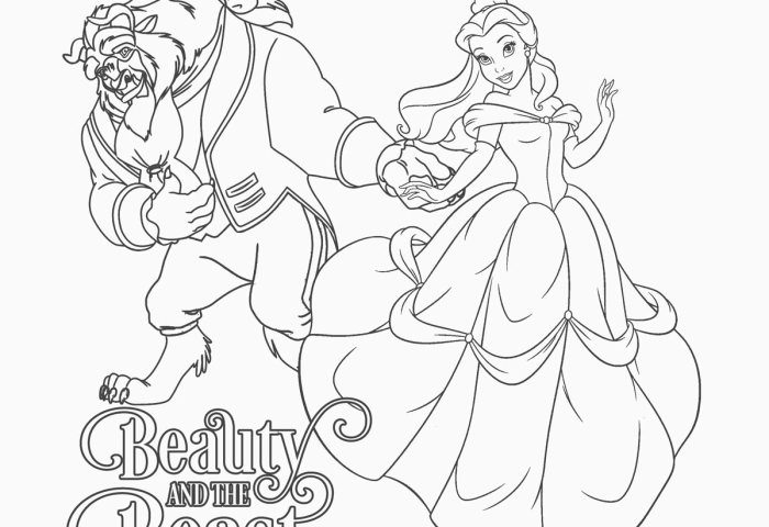 Beauty and beast coloring pages