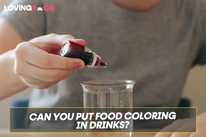 Can you drink food coloring with water