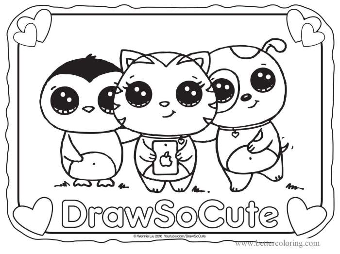 Animal coloring pages cute