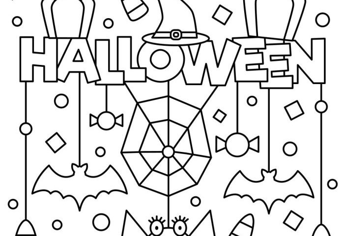 Sim ple halloween coloring pages