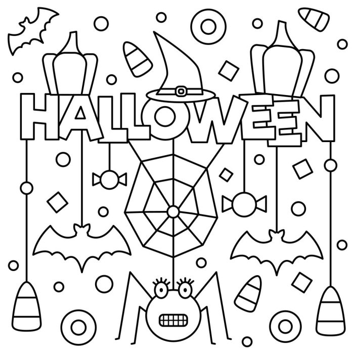 Sim ple halloween coloring pages