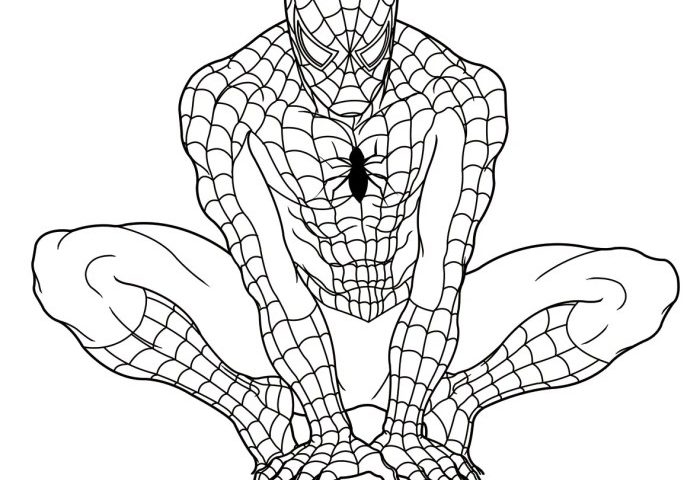 Printable spiderman coloring pages