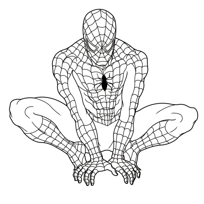 Printable spiderman coloring pages