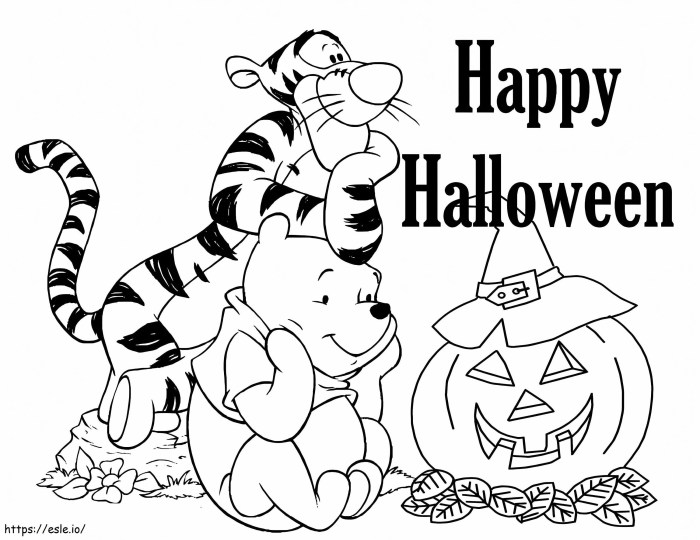 Sim ple halloween coloring pages