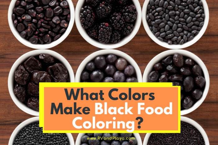 Colors to make black food coloring