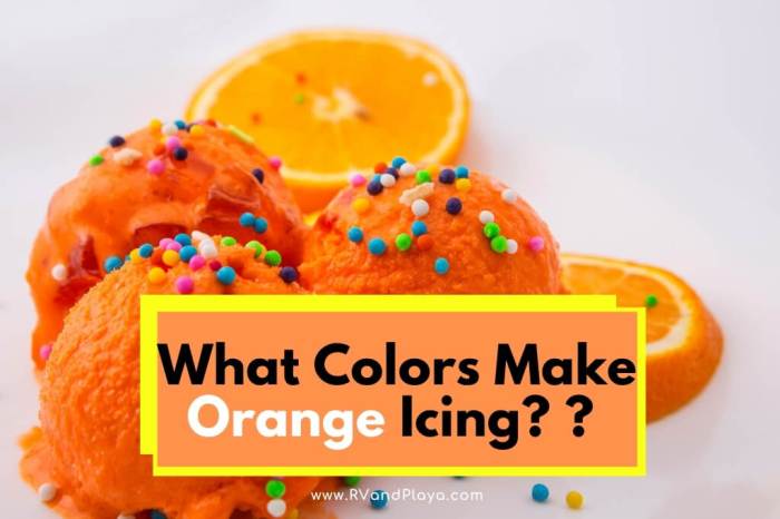 What colors of food coloring make orange