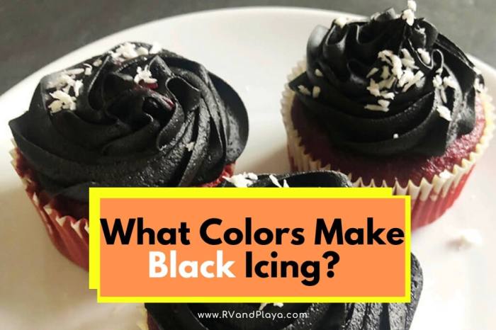 Make black frosting with food coloring