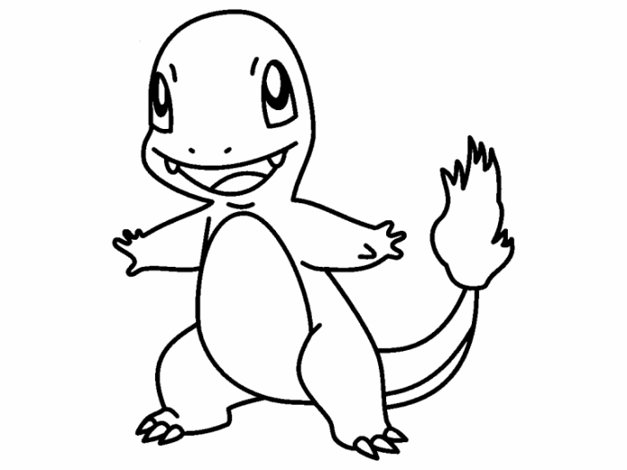 Charmander coloring pages