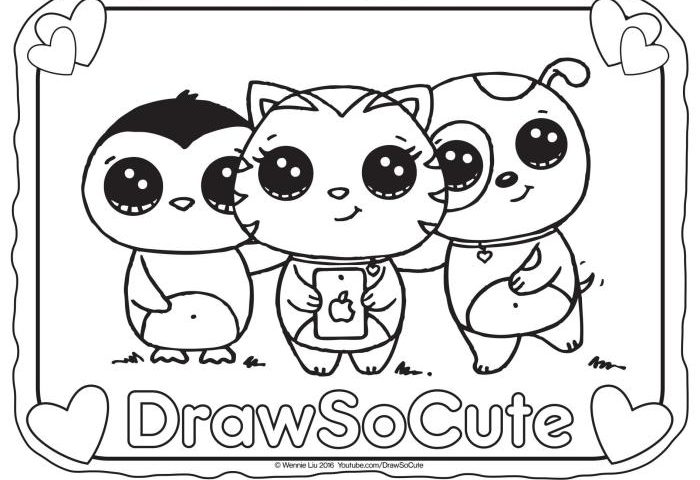 Animal coloring pages cute