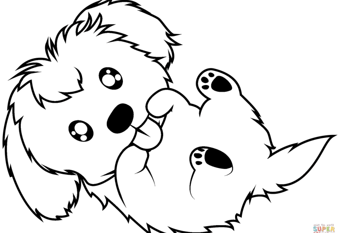 Cute puppy coloring pages