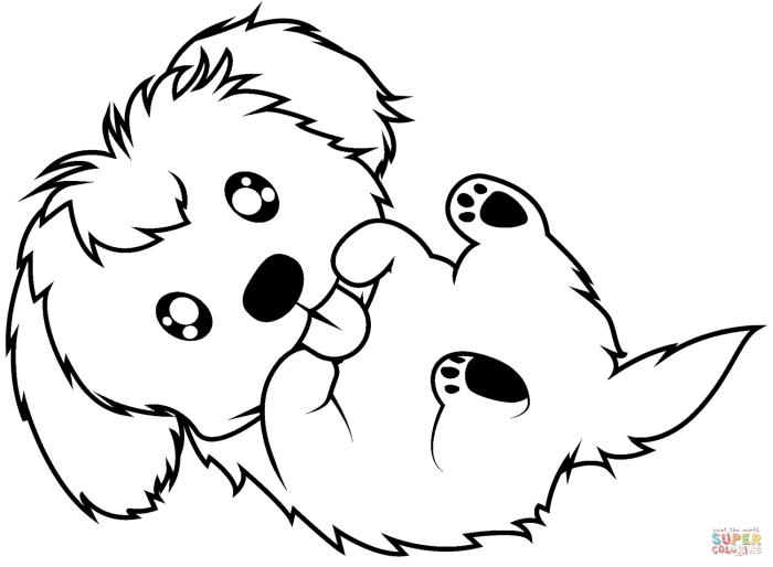 Cute puppy coloring pages