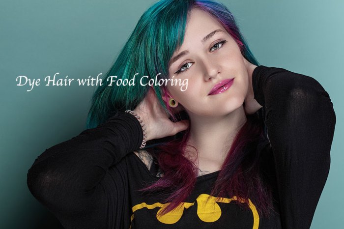 Food coloring hair color