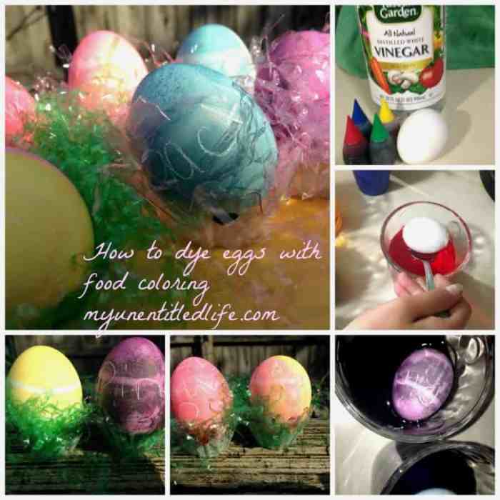 Using gel food coloring for easter eggs