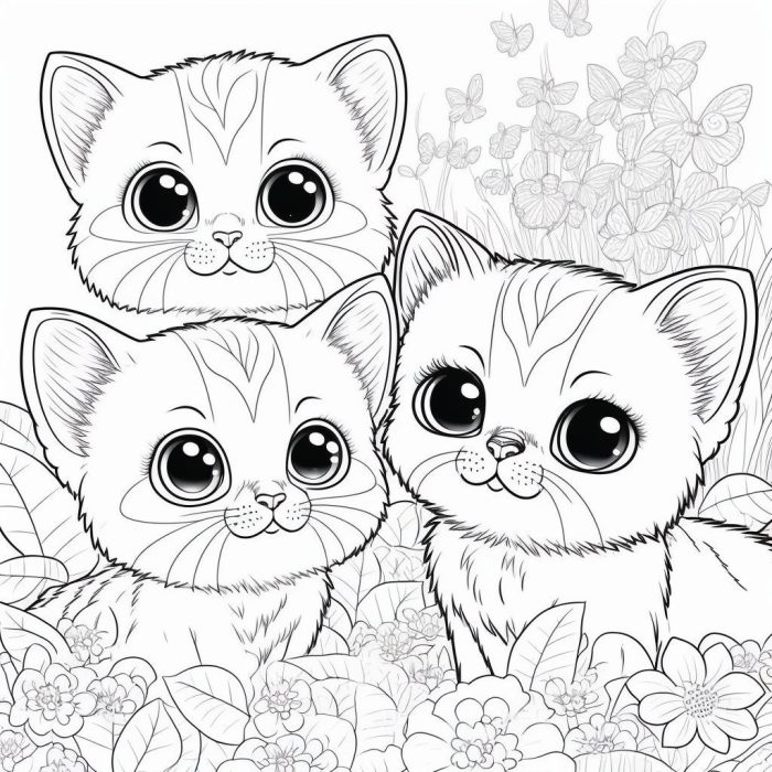 Kitty cat coloring pages