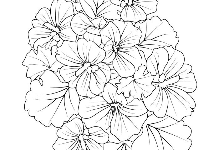 Cute flower coloring pages