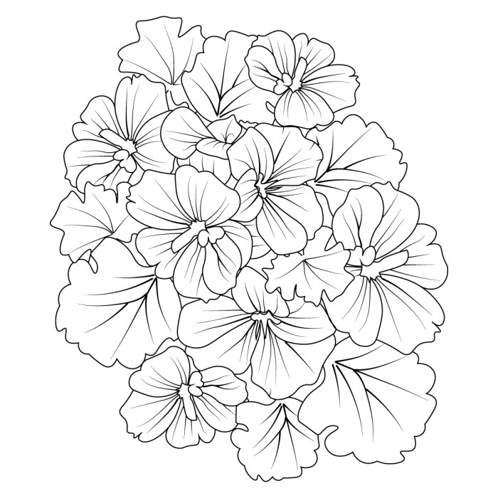 Cute flower coloring pages