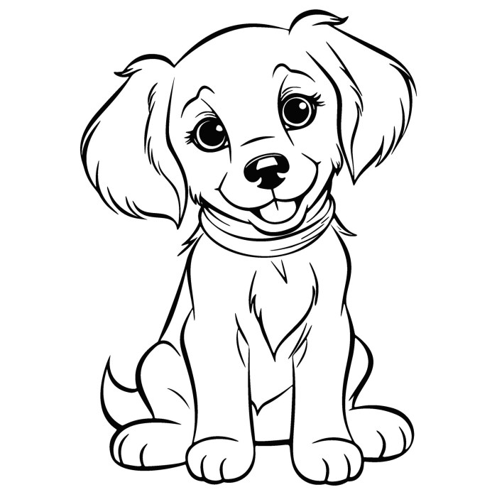 Cute puppy coloring pages