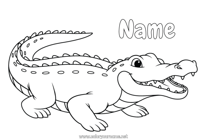 Crocodile coloring pages