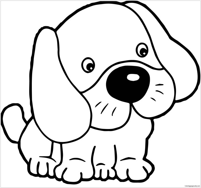 Cute puppy coloring pages