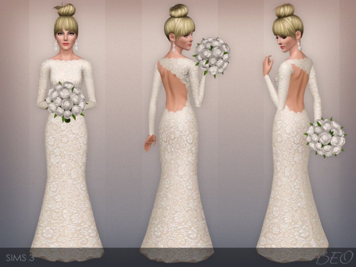 Sims 3 wedding dress