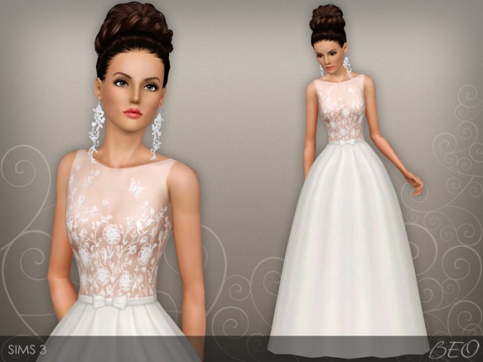 Sims 3 wedding dress