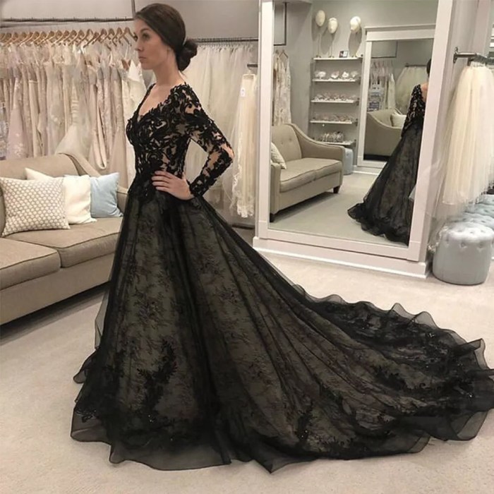 Long black dresses for wedding