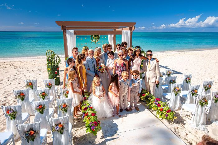 Long dress beach wedding