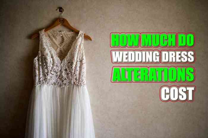 Typical wedding dress alteration cost