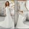 Long Sleeve Square Neck Wedding Dresses