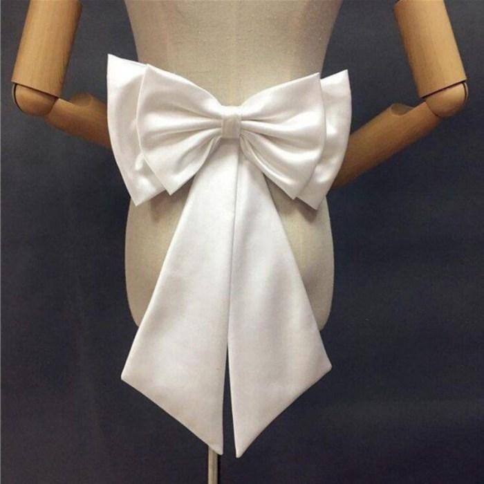 Satin bow for wedding dress