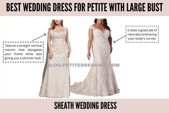 Wedding dress for big bust and small waist