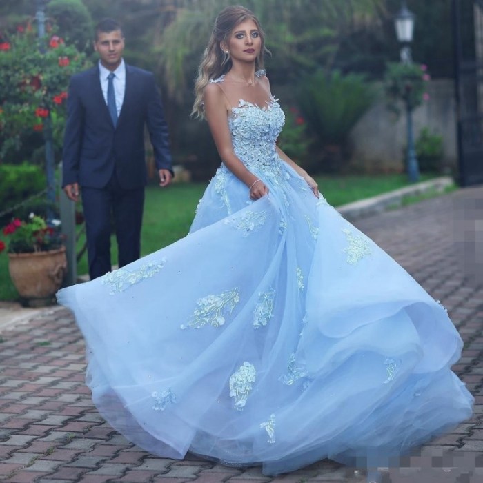 Light blue wedding dress for bride