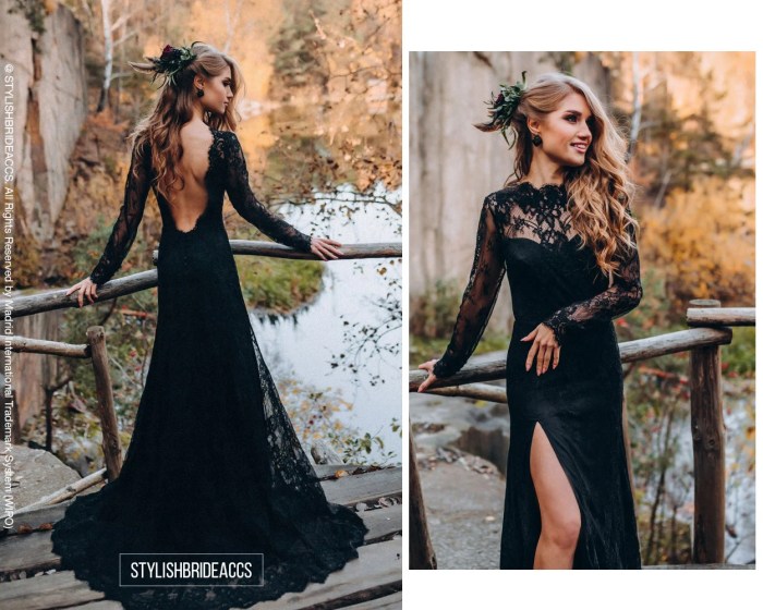 Long black dresses for wedding