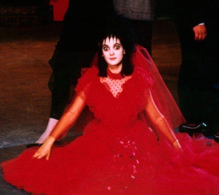 Lydia beetlejuice red wedding dress