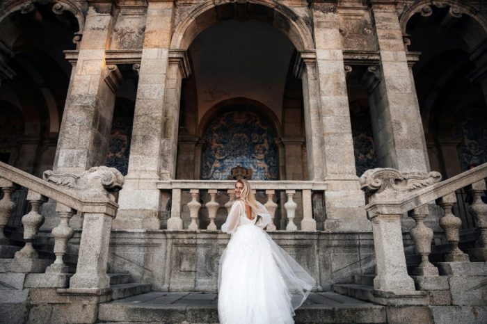 Renaissance inspired wedding dress